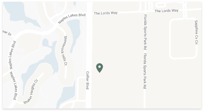 map of Fiori apartments in Naples Florida at the intersection of The Lords Way and Collier Blvd