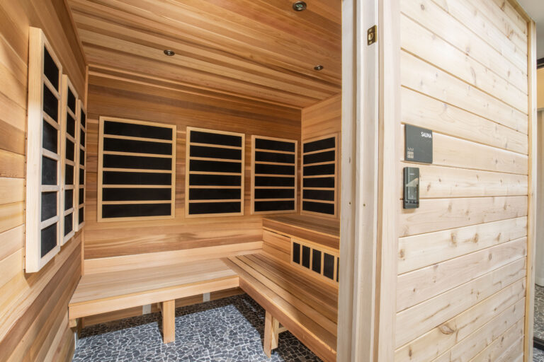 Indoor sauna at Fiori Apartments